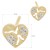 Złote kolczyki serca z ażurowym wzorem i cyrkoniami wymiary