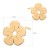 Złote kolczyki sztyfty w kształcie kwiatków wymiary