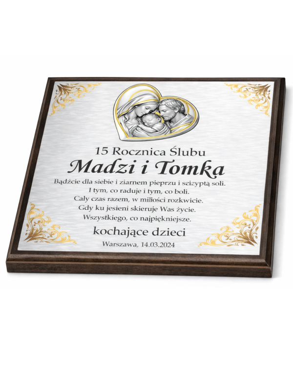 Pamiątka na rocznicę ślubu święta rodzina leżąca