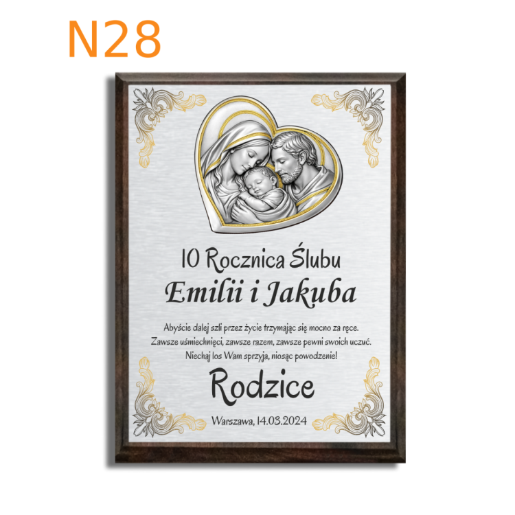 Dedykacja, życzenia na 10 rocznice ślubu w sercu