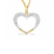 Złota zawieszka serce z cyrkoniami