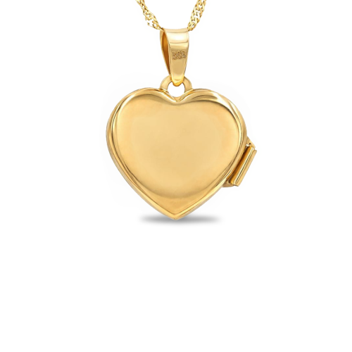 Złota zawieszka serce puzderko