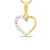 Złota zawieszka serduszko z cyrkoniami