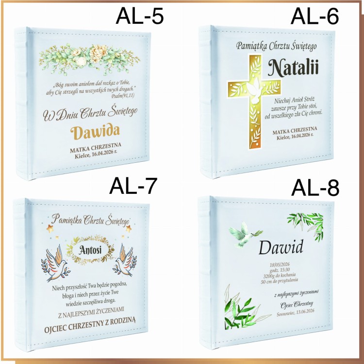 Gustowny album na zdjęcia z personalizacją w białej oprawie