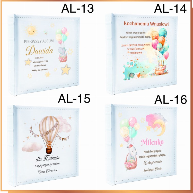 Elegancki album na zdjęcia z personalizacją w białej oprawie