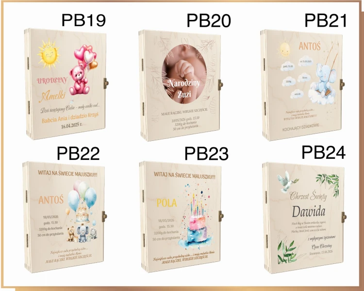 dedykacje z okazji chrztu na pudełko