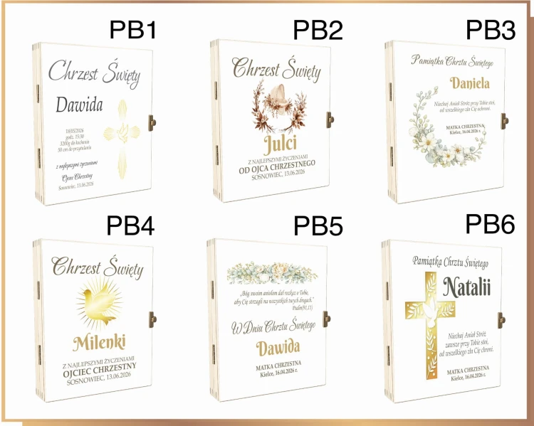 Nadruki na białe pudelko z  życzeniami