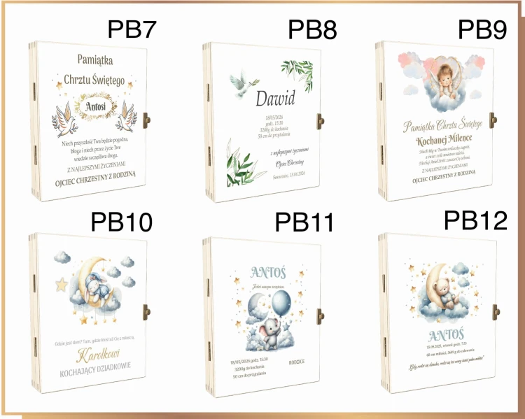 Nadruki uv na białe pudelko z  życzeniami