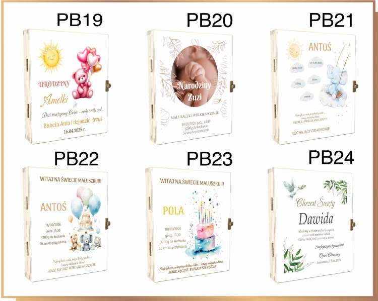 Pudelka z  życzeniami wzory nadruków