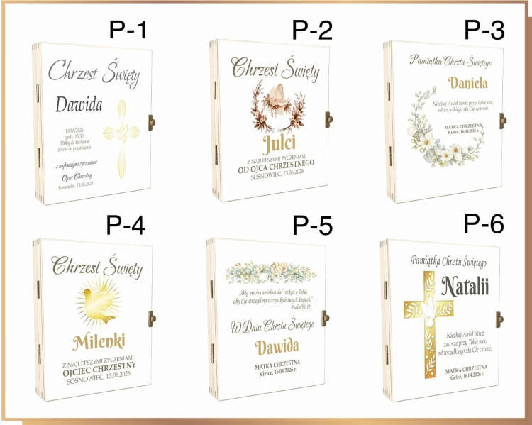 Wzory dedykacji na chrzest do nadruku