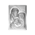 Srebrny obrazek Święta Rodzina w prostokątnej ramce – widok na wprost