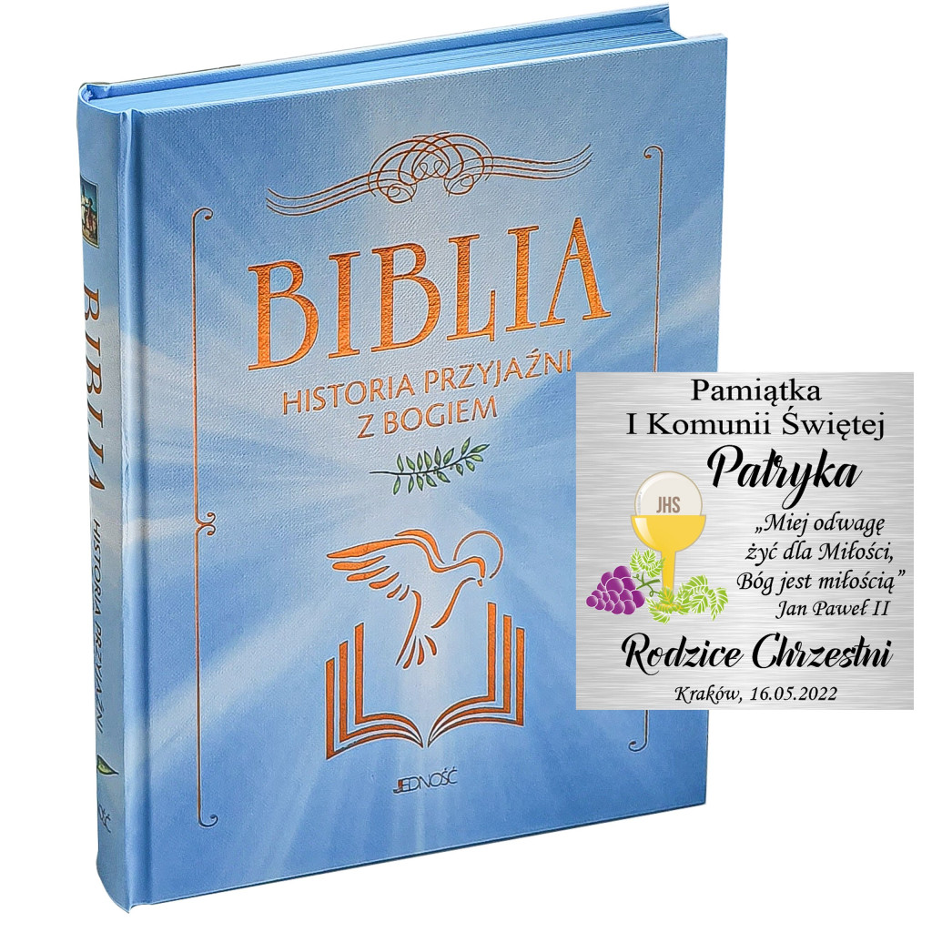 BIBLIA DLA DZIECI PAMIĄTKA CHRZTU KOMUNIA