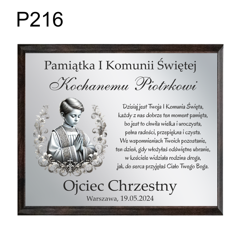 Prezent z okazji Pierwszej Komunii Świętej - grafika dziecka idącego do Komunii