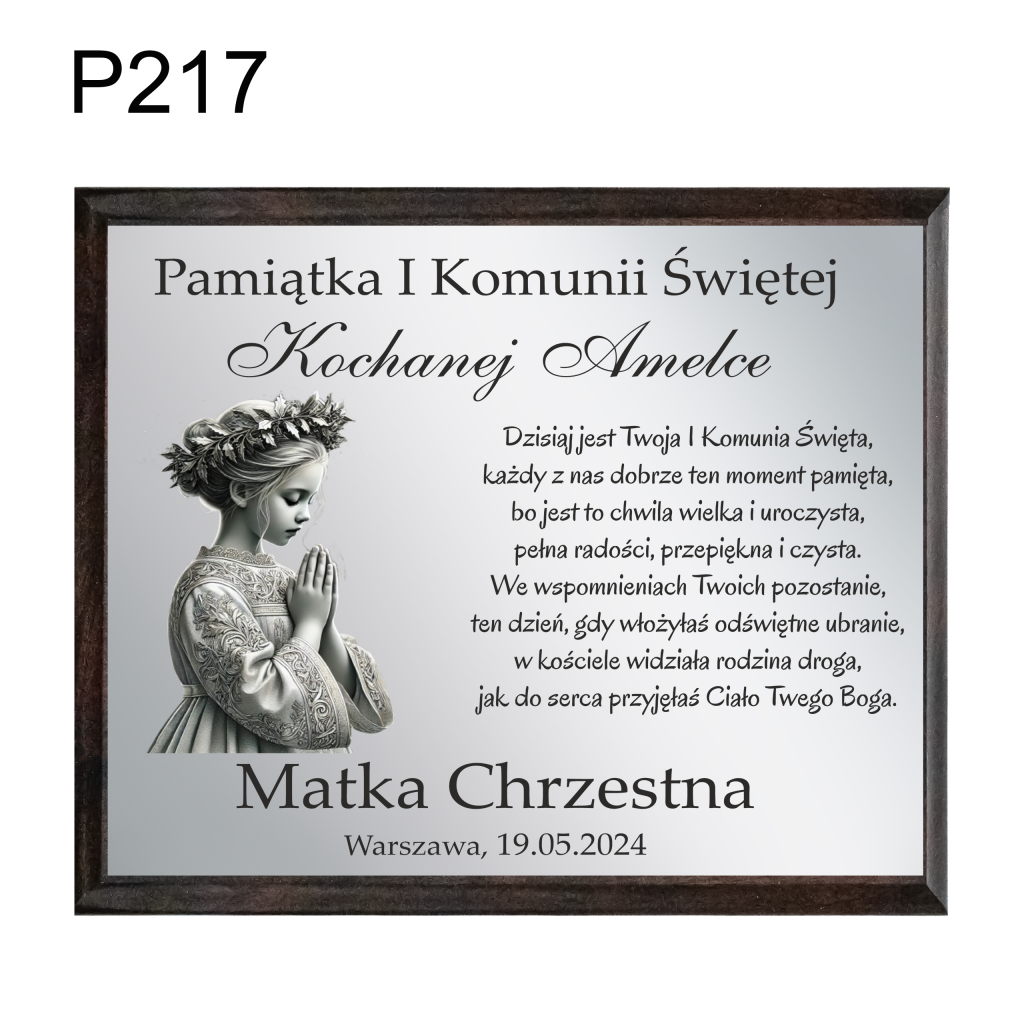 Prezent z okazji Pierwszej Komunii Świętej - grafika dziecka idącego do Komunii