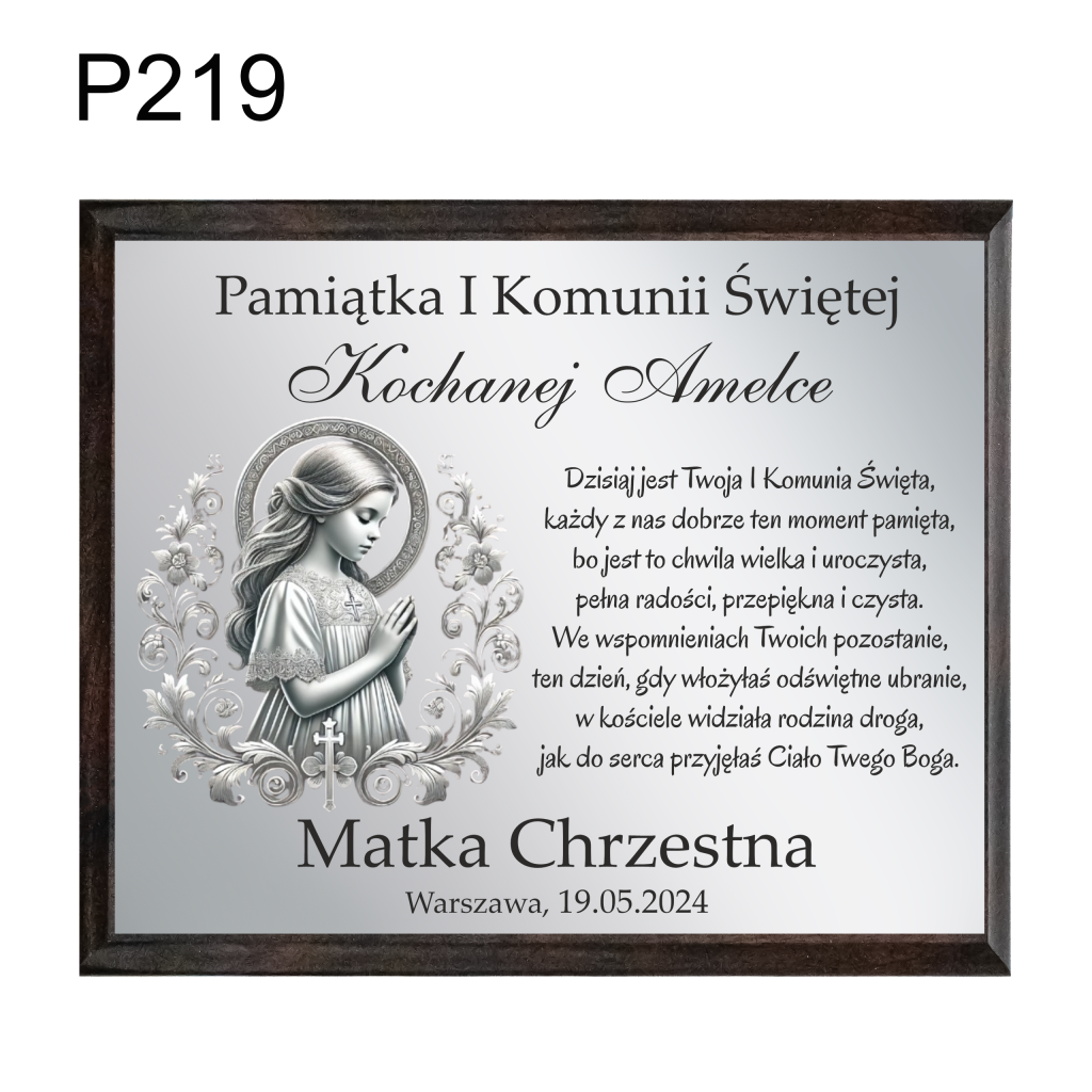 Prezent z okazji Pierwszej Komunii Świętej - grafika dziecka idącego do Komunii