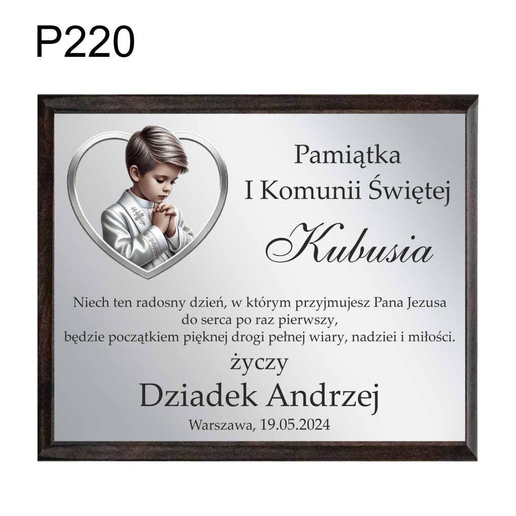 Prezent z okazji Pierwszej Komunii Świętej - grafika dziecka idącego do Komunii