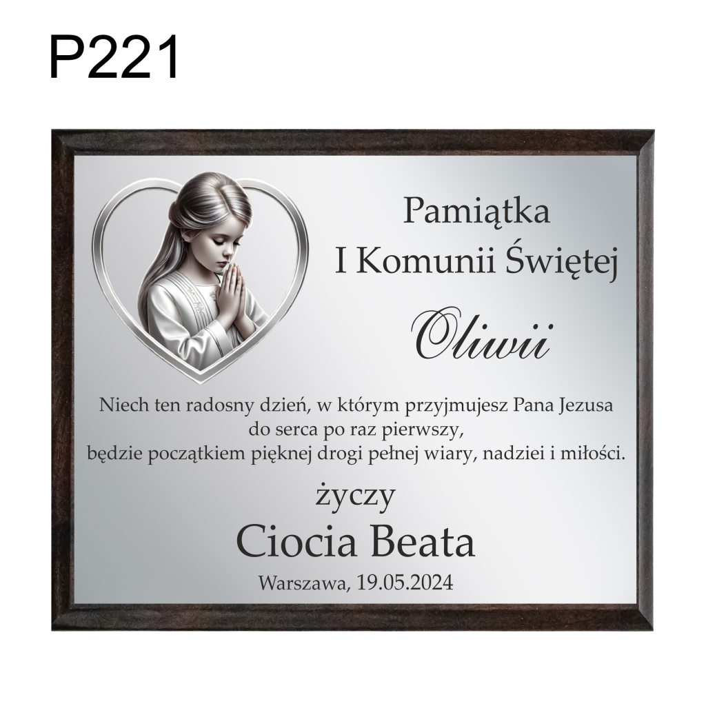 Prezent z okazji Pierwszej Komunii Świętej - grafika dziecka idącego do Komunii