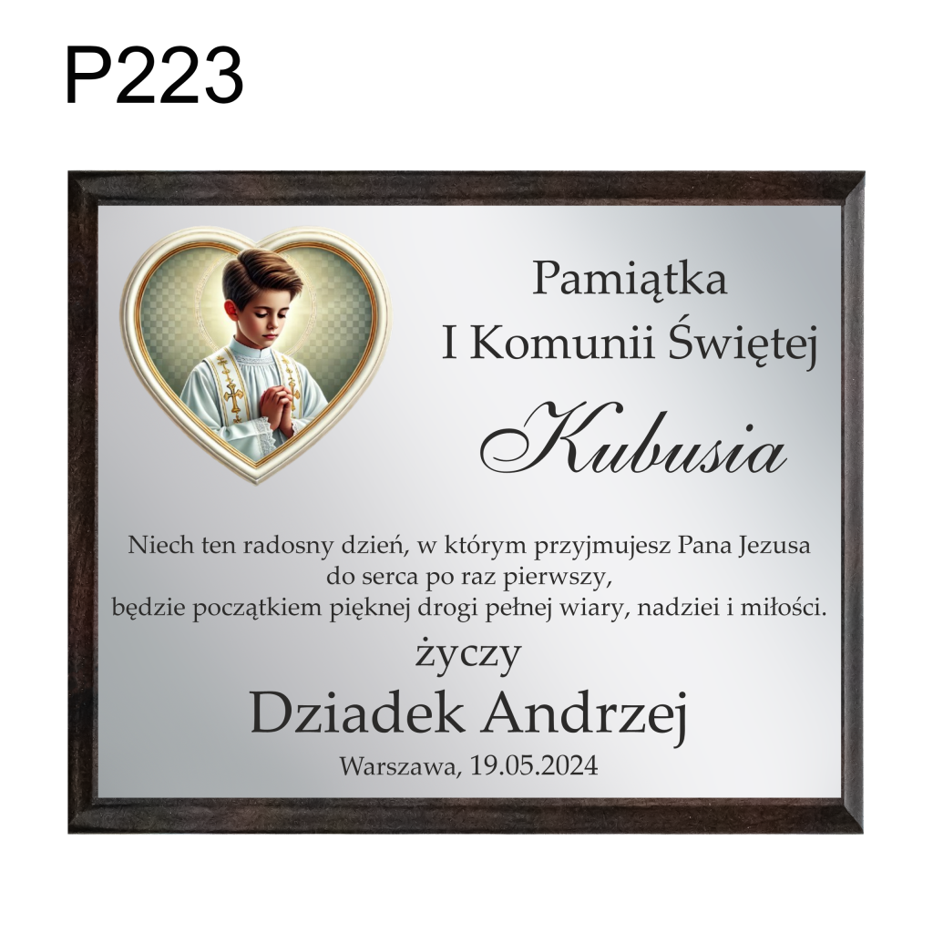 Prezent z okazji Pierwszej Komunii Świętej - grafika dziecka idącego do Komunii
