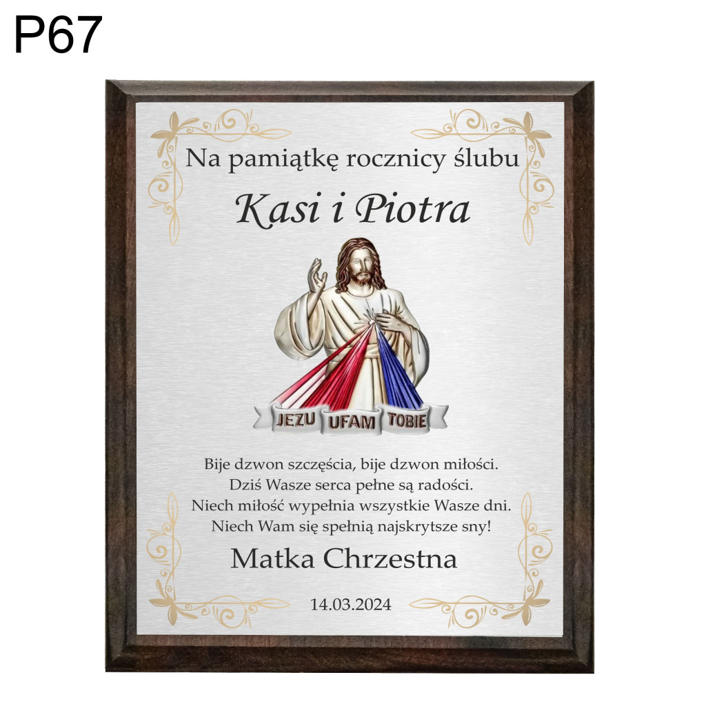 Prezent na Rocznicę Ślubu – Personalizowana Pamiątka z Jezusem Chrystusem
