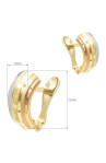 Złote, eleganckie kolczyki w trzech kolorach 