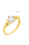 Błyszczący Złoty Pierścionek z Diamentowanym Wzorem R21 0.585