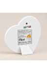 Pamiątka Chrztu 11,5 × 10,5 cm – Serce z modlącym się Aniołkiem