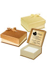 Złote kolczyki damskie z dwukolorowym wykończeniem 