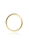 Ponadczasowy Złoty Pierścionek z Subtelnym Rzędem Diamentów Żółte Złoto